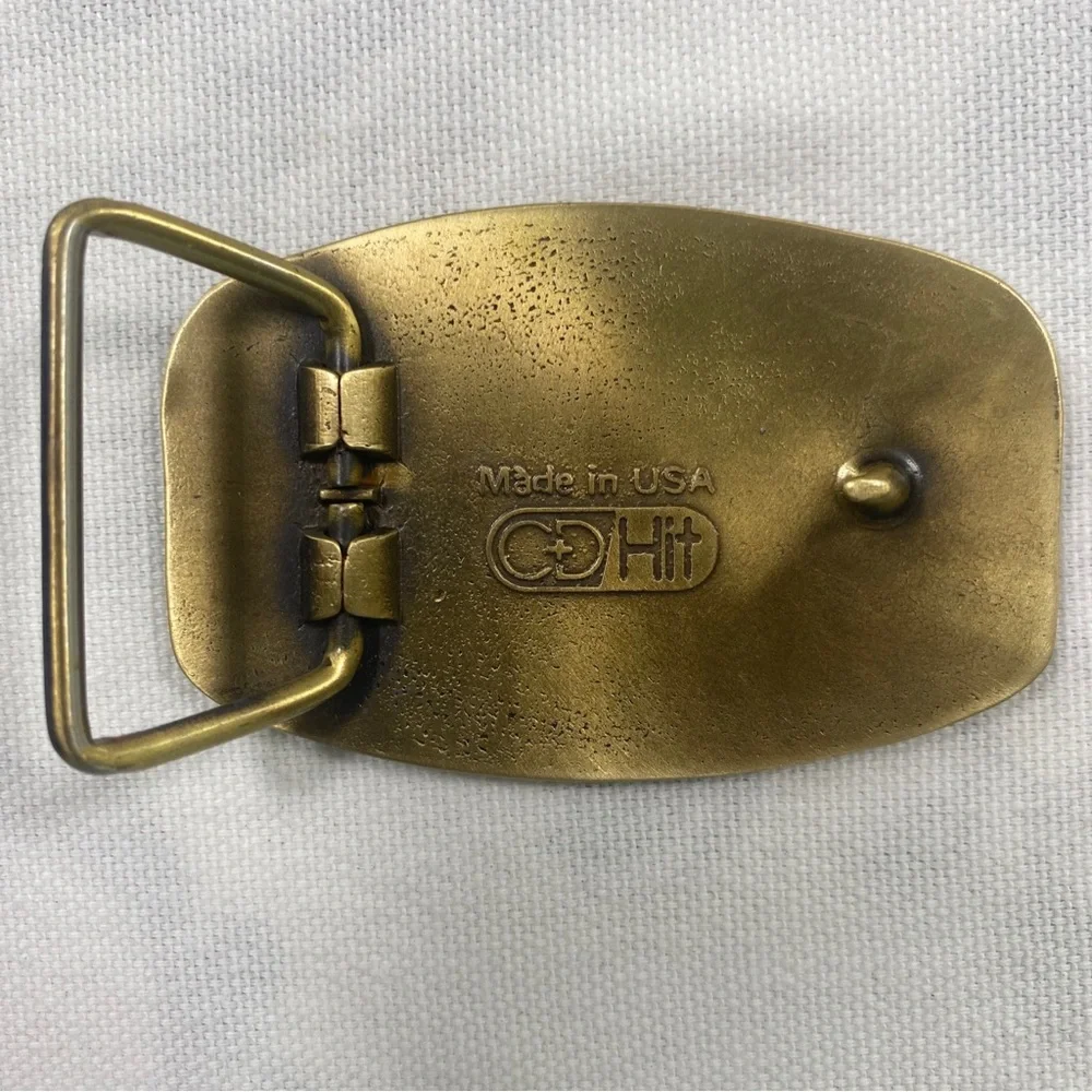 WHITEGMC Semi Trucks‎ Trucking Co Trucker Driver 1980s Vintage Belt Buckle